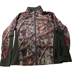 Huntworth Camo Hunting Jacket Mens M Full Zip Realtree Outdoor Gear Fleece